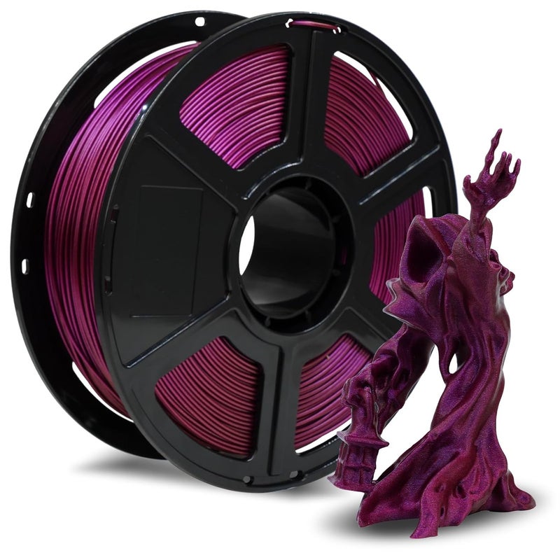 FLASHFORGE Rapid PLA Filament 1.75mm +/- 0.02mm Abyssal Red, Max 500mm/s High Speed Printing, 3D Printer Filament 1kg(2.2lbs), Changing Colors with Light, Perfectly Hide The Layer Line - Image 1